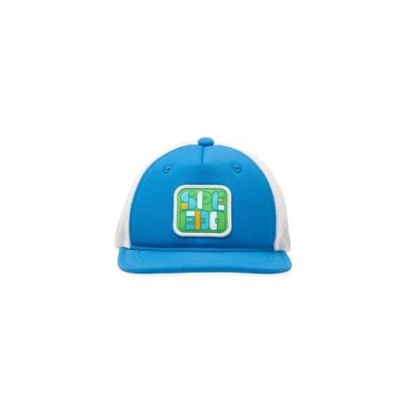 Speedo Kids Trucker Hat Blue Abstract‎ Knit Lightweight Adjustable Snapback NEW - Picture 2 of 8